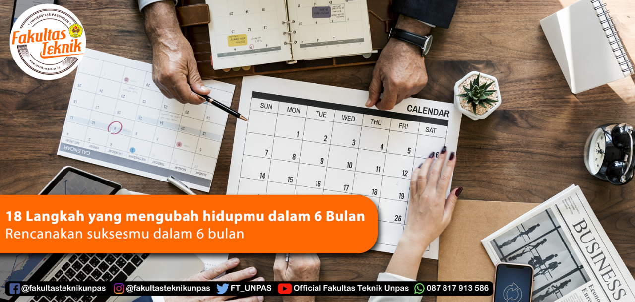 18 Langkah yang mengubah hidupmu dalam 6 bulan